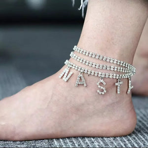 Crystal Anklet for Women's Beach Party