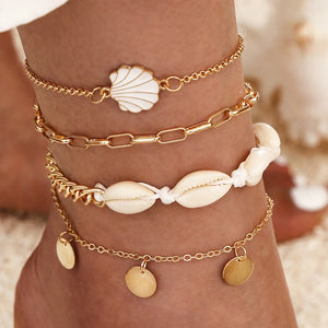 Sweet Butterfly Angel Pendant Anklet Set