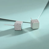 Square S925 Sterling Silver Necklace Set for Women