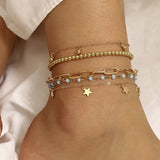 European American Wild Multi-Layer Foot Ornaments Anklets