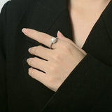 Freshwater Pearl Zirconia Ring S925 Sterling Silver Women