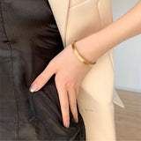 European American Titanium Steel 18k Plated Bracelet