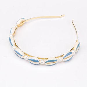 Hand-Woven Holiday Style Seashell Headband
