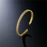18K Plated Zircon Geometric Bracelet