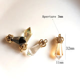 European American Diamond Crown Glass Earrings DIY Material