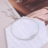 Floral and Leaf Design Adjustable Bracelet