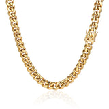 Men's Personality Round Buckle Neck Chain Hip Hop Big Cuban Chain