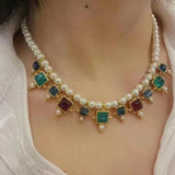 Vintage York Boutique Glazed Pearl Necklace For Women