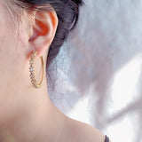 European American Hot Single Hoop Earrings Women Light Beach Jewelry