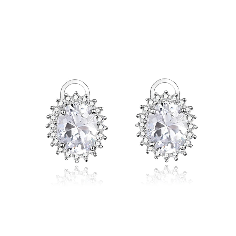 S925 Sterling Silver Egg-Shaped Doves Earrings for Women