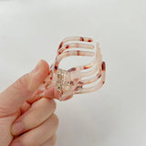 Small Retro Leopard Print Hair Claws for Women
