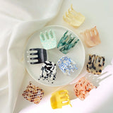 Small Retro Leopard Print Hair Claws for Women