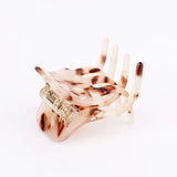 Small Retro Leopard Print Hair Claws for Women
