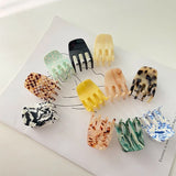 Small Retro Leopard Print Hair Claws for Women