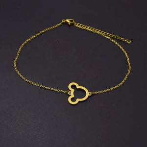 Stainless Steel Mouse Anklet for Mom