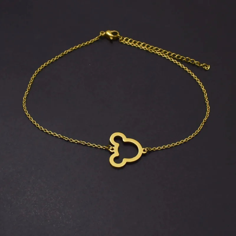 Stainless Steel Mouse Anklet for Mom