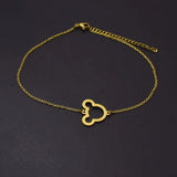 Stainless Steel Mouse Anklet for Mom