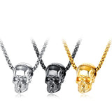 Gothic Punk Skeleton Necklace Men's Retro Pendant