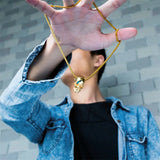 Gothic Punk Skeleton Necklace Men's Retro Pendant