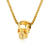 Gothic Punk Skeleton Necklace Men's Retro Pendant