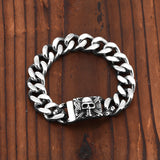 Skull Cuban Chain Men's Stainless Steel Bracelet Gift
