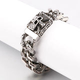 Skull Cuban Chain Men's Stainless Steel Bracelet Gift