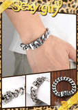 Skull Cuban Chain Men's Stainless Steel Bracelet Gift