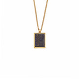 Gold-plated Lapis Lazuli Stone Necklace