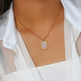 Gold-plated Lapis Lazuli Stone Necklace