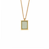 Gold-plated Lapis Lazuli Stone Necklace