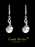 925 Sterling Silver Tassel Earrings with Twisted Rotating Design