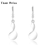 925 Sterling Silver Tassel Earrings with Twisted Rotating Design