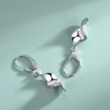 925 Sterling Silver Tassel Earrings Twisted Rotating Long Creative Earrings