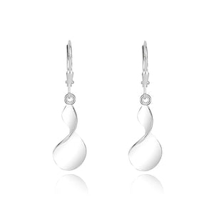 925 Sterling Silver Tassel Earrings with Twisted Rotating Design