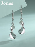 925 Sterling Silver Tassel Earrings Twisted Rotating Long Creative Earrings