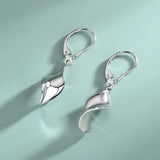 925 Sterling Silver Tassel Earrings Twisted Rotating Long Creative Earrings
