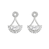 Elegant S925 Sterling Silver Zirconia Earrings