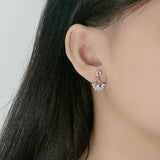 Elegant S925 Sterling Silver Zirconia Earrings
