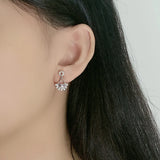 Elegant S925 Sterling Silver Zirconia Earrings