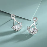 Elegant S925 Sterling Silver Zirconia Earrings