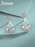 Elegant S925 Sterling Silver Zirconia Earrings