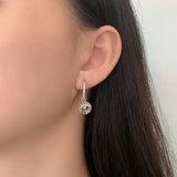 S925 Sterling Silver Devil's Eye Diamond Earrings