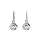 S925 Sterling Silver Devil's Eye Diamond Earrings