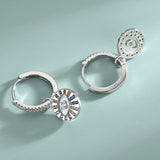 S925 Sterling Silver Devil's Eye Diamond Earrings