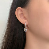 S925 Sterling Silver Devil's Eye Diamond Earrings