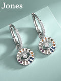 S925 Sterling Silver Devil's Eye Diamond Earrings