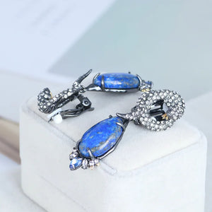 Snake Shape Clip Earrings, European & American Style