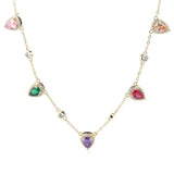 Rainbow Zircon Gemstone Necklace for Women