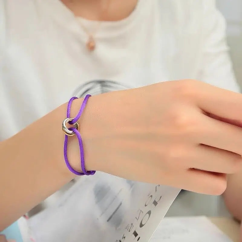 925 Silver Three Ring Bracelet - Anniversary Gift