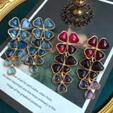 Retro European Court Style Heart Drop Earrings
